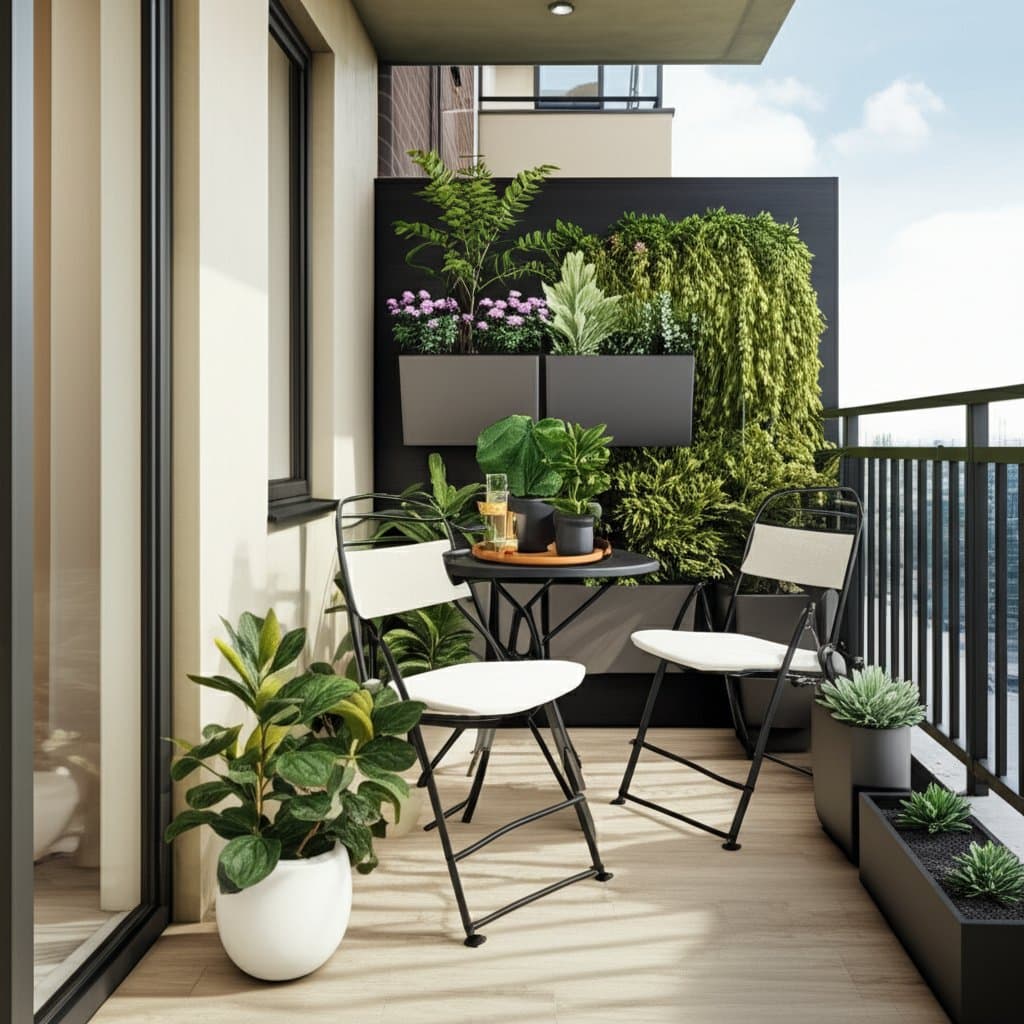 Featured image for How to Fit Seating and Plants on One Small Balcony
