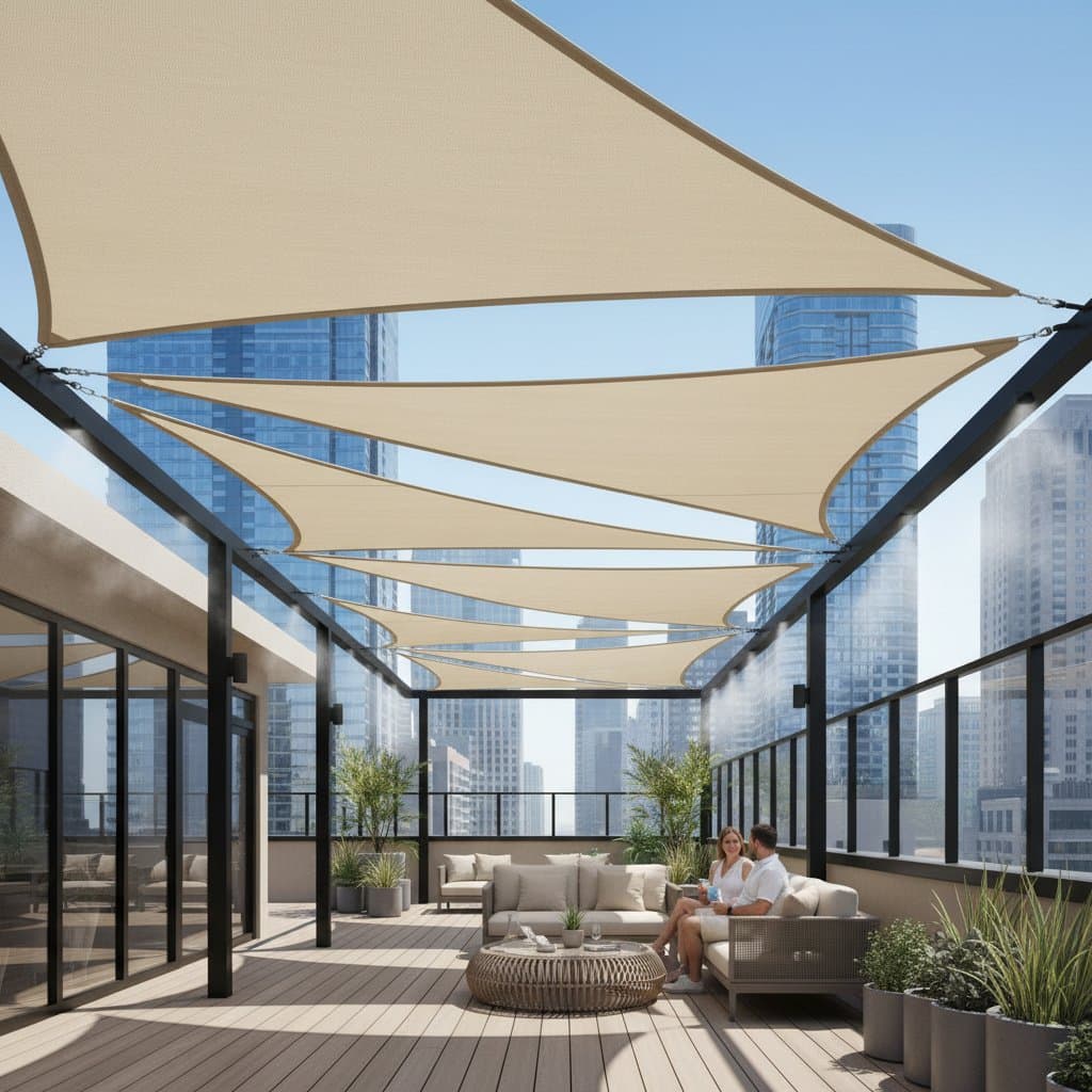 Featured image for Solar Shade Sails Drop Rooftop Heat by 20 Degrees