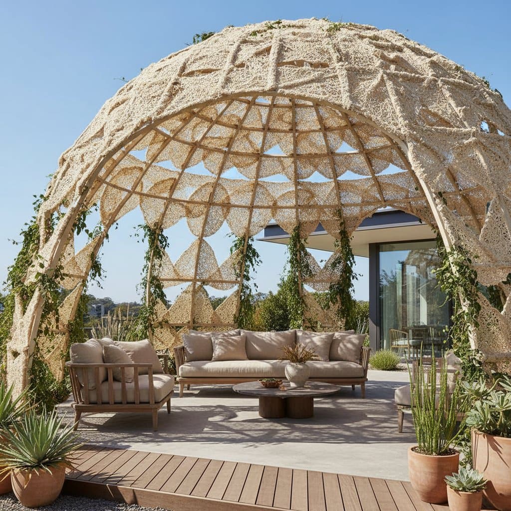 Featured image for Mushroom Root Panels That Shade Your Patio and Biodegrade