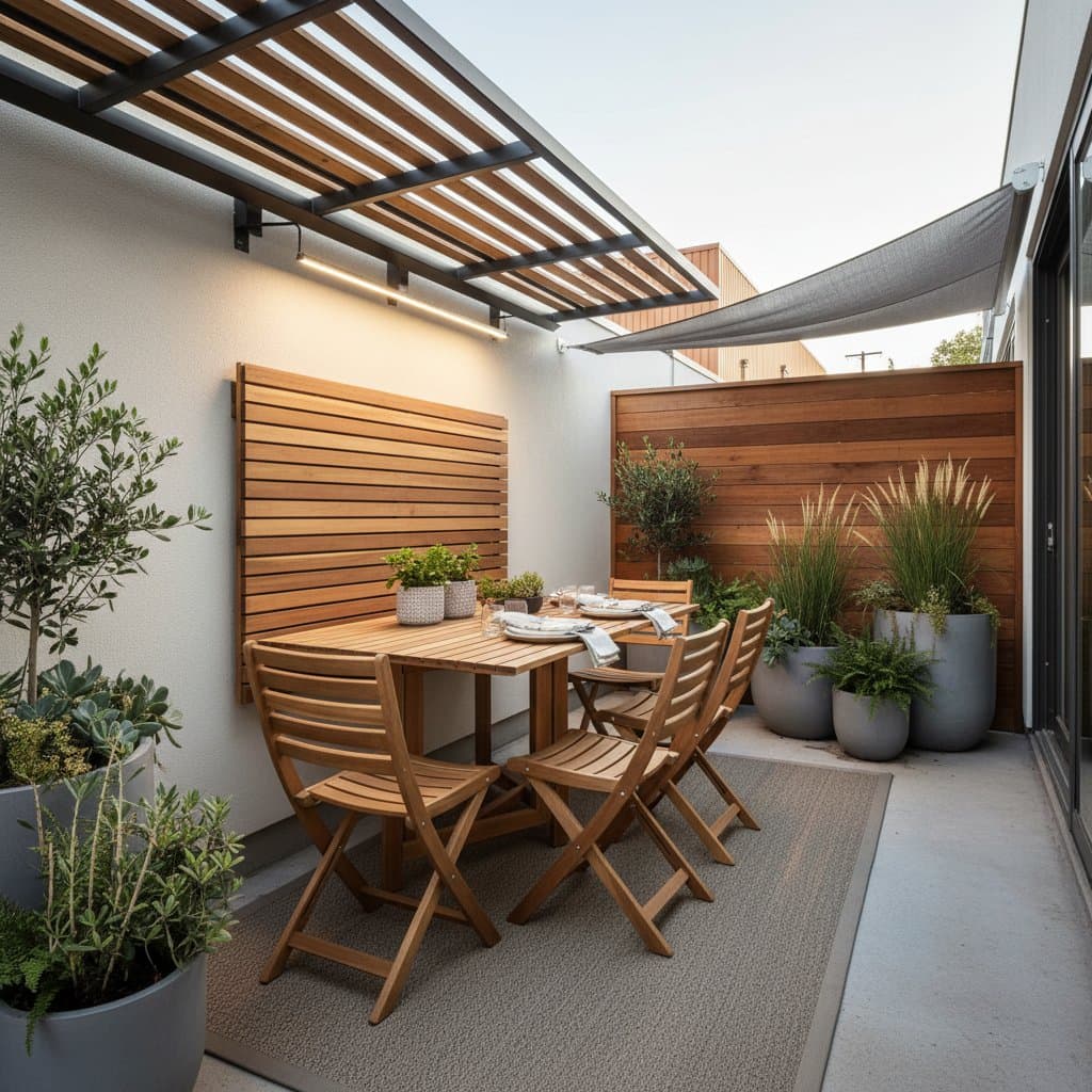 Featured image for Fold-Away Dining Turns Tiny Patios Into Flexible Space