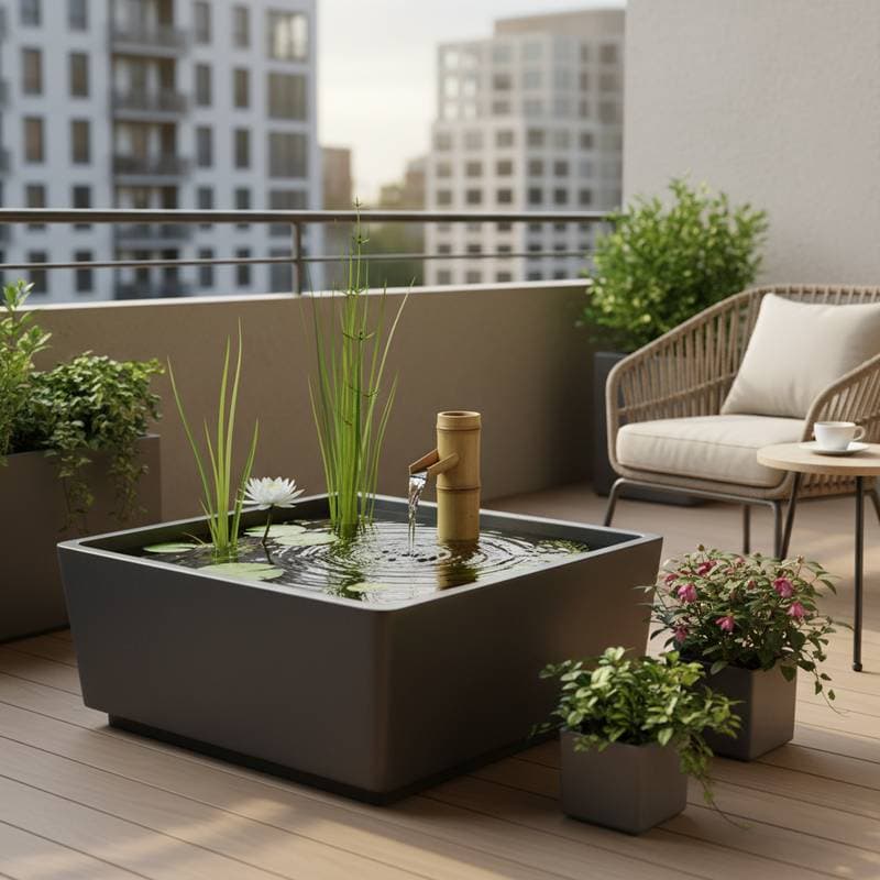 Featured image for Build a 2-Square-Foot Balcony Water Garden