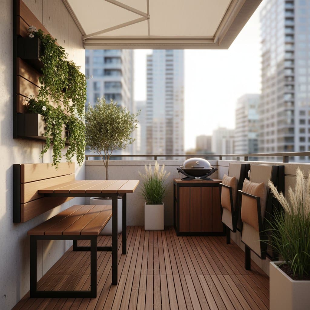 Featured image for Fold-Away Furniture That Doubles Balcony Space