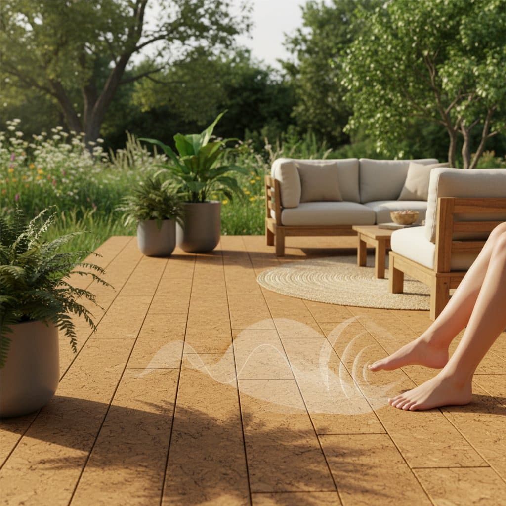 Featured image for Cork Decking Absorbs Noise and Softens Every Step