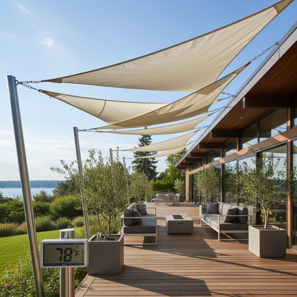 Featured image for Shade Sails Drop Deck Temps 20 Degrees Fast