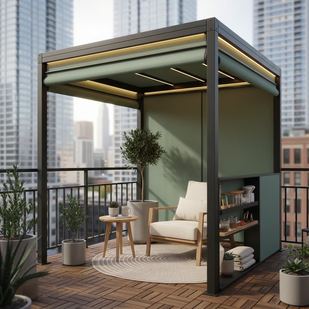 Featured image for Micro-Pergola Pods Bring Patio Comfort to Tiny Balconies