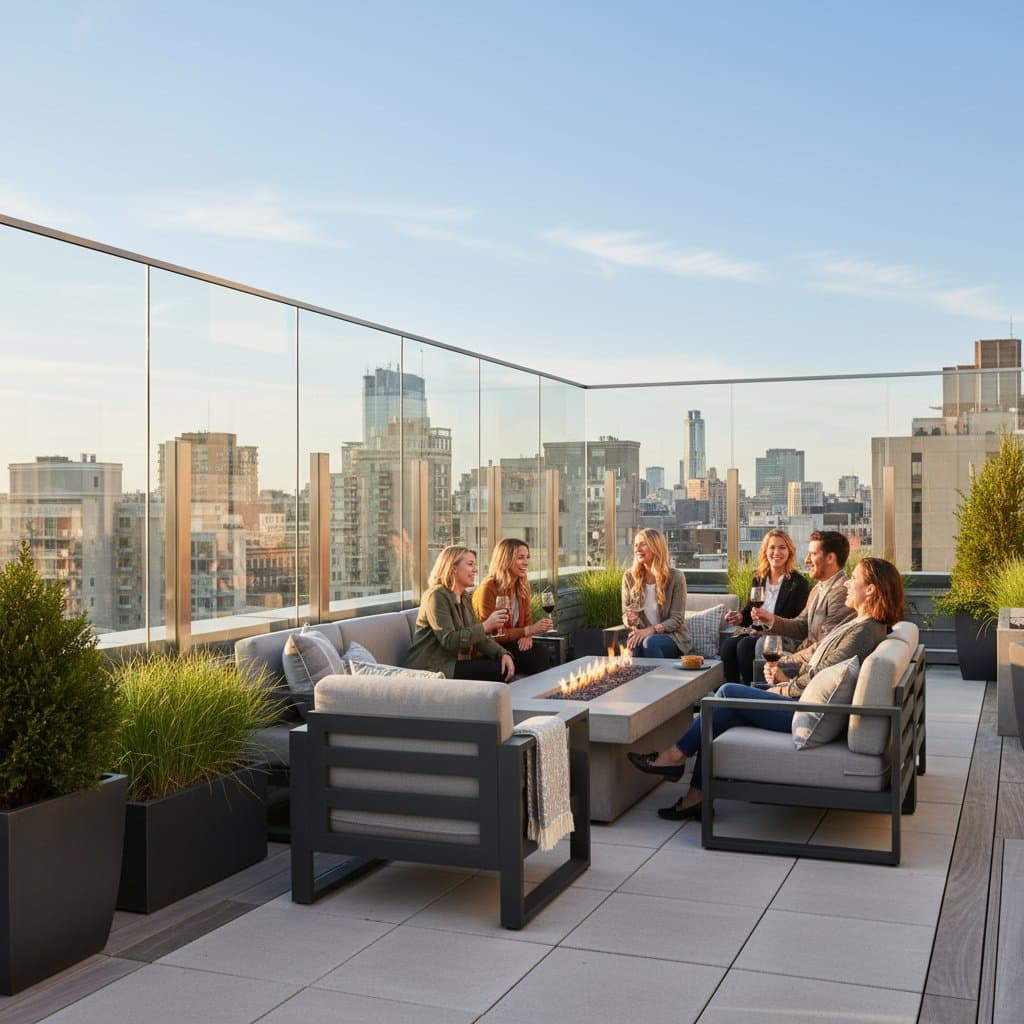 Featured image for Glass Wind Walls Add Six Weeks to Rooftop Season