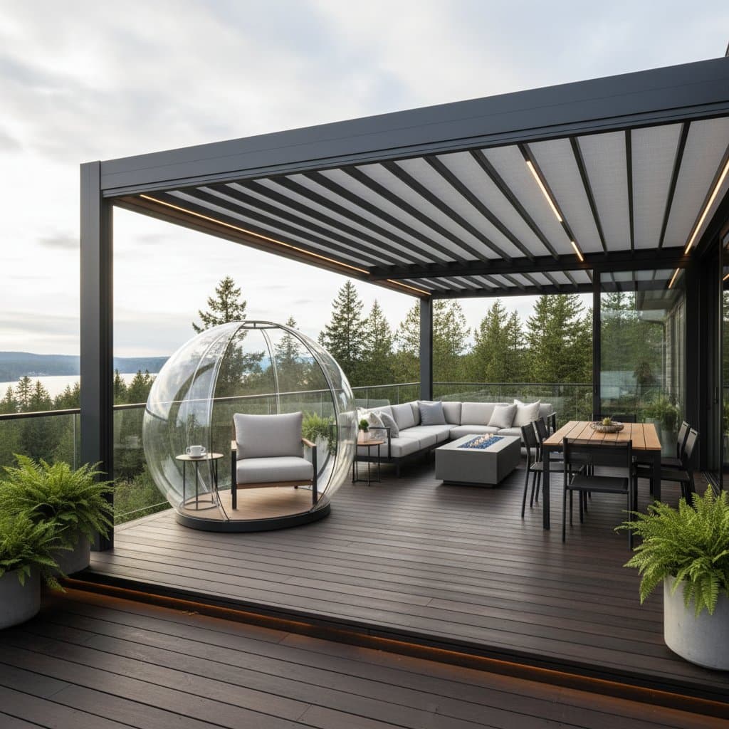 Image for Retractable Pergolas Turn Decks Into Year-Round Rooms