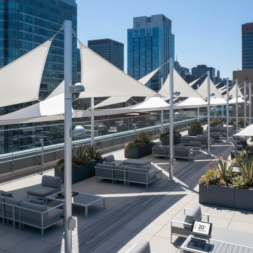 Featured image for Smart Sails Cut Rooftop Heat by 20 Degrees