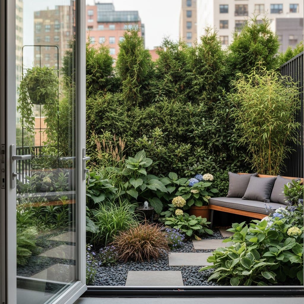 Image for Using Plants to Block Noise in Tiny City Gardens