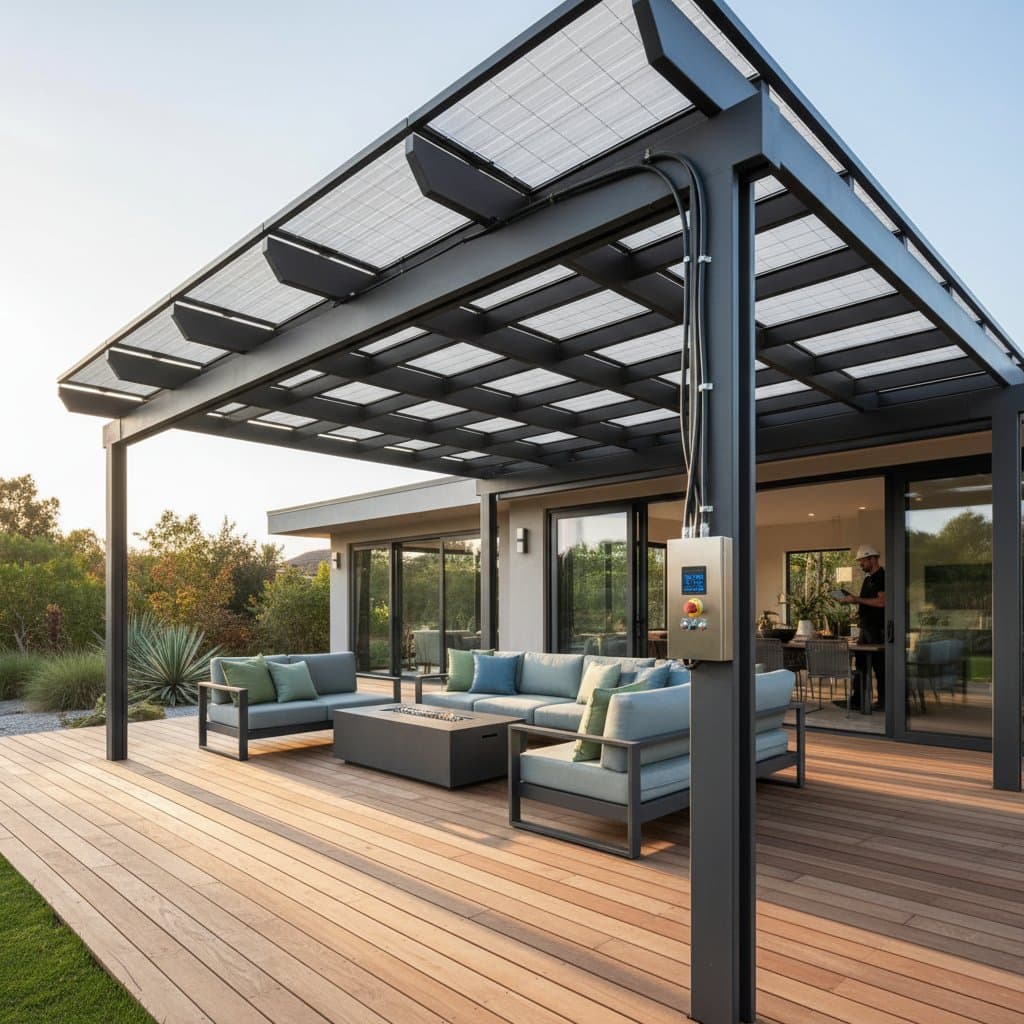 Image for Solar Pergolas Blend Shade With Clean Energy Generation