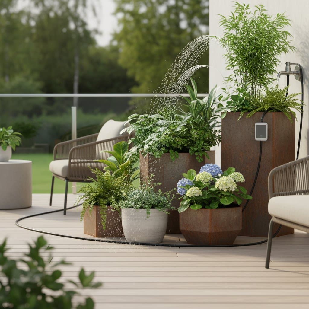 Image for Set Up Drip Irrigation for Deck Containers