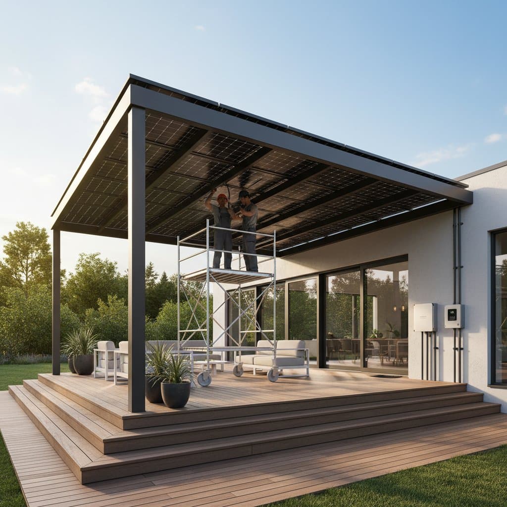 Image for Solar Pergolas Cut Cooling Costs While Powering Your Deck