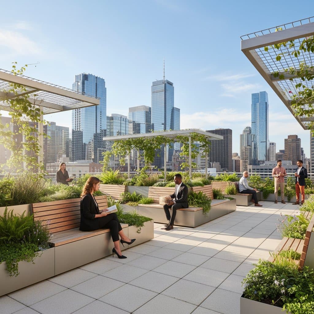 Image for Rooftop Benches That Clean Air and Cool Surfaces