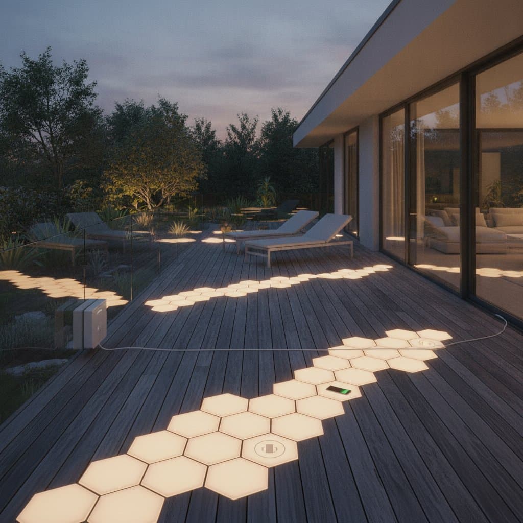 Image for Solar Pavers Add Light and Power to Your Deck