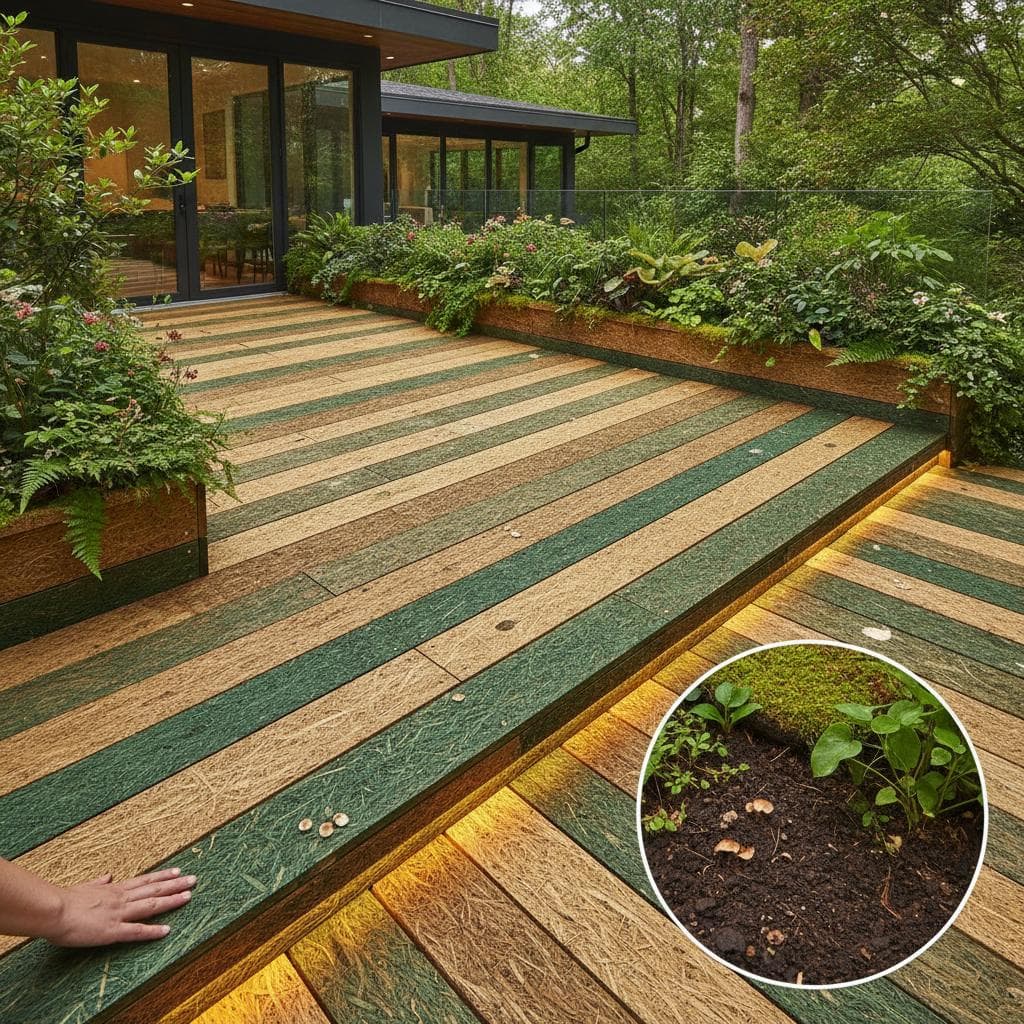 Featured image for Mycelium Decking Grows Boards That Return to Soil