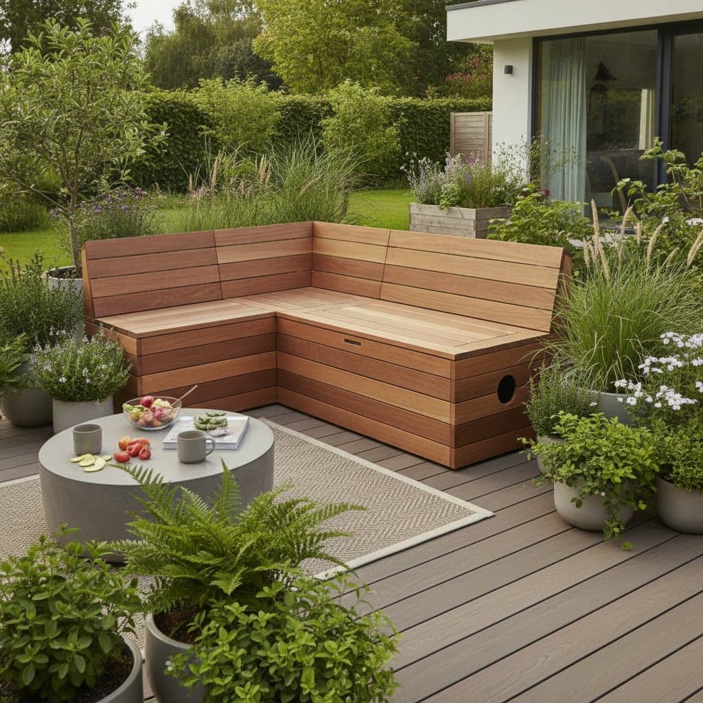 Image for Deck Seating That Hides Your Compost Bin Inside