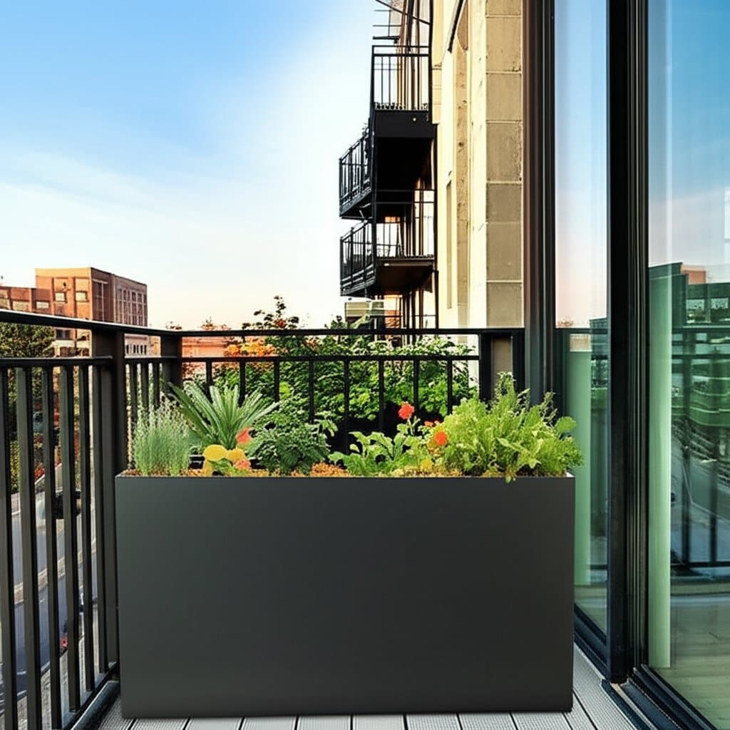 Featured image for Thermal Mass Planters Extend Balcony Use Three Seasons