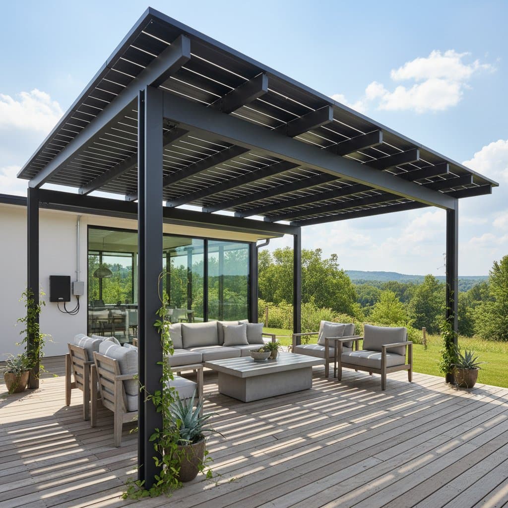 Featured image for Solar Pergolas Turn Your Deck Into a Power Station
