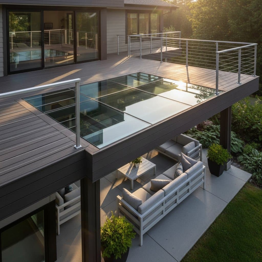 Featured image for Glass Deck Floors That Skylight the Space Below