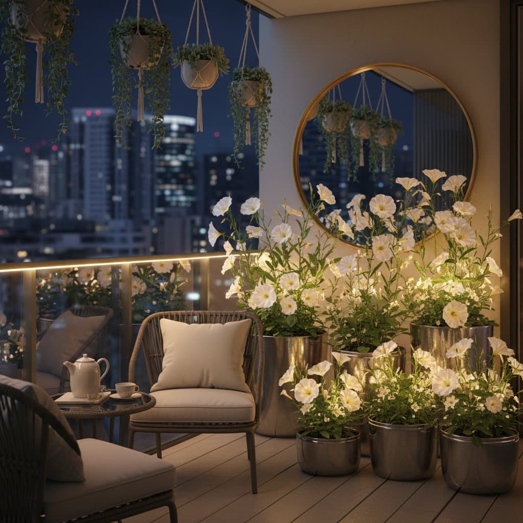 Featured image for Night Flowers That Transform City Balconies After Dark