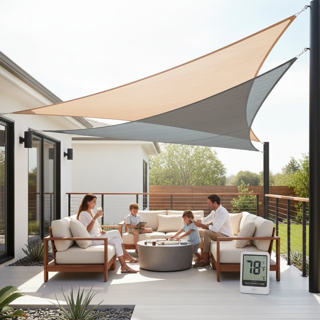 Featured image for Shade Sails Drop Deck Temps 20 Degrees Fast