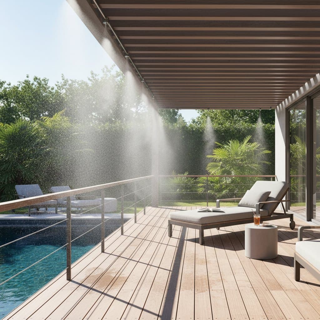 Image for Micro-Misting Drops Deck Heat 15° Without Puddles