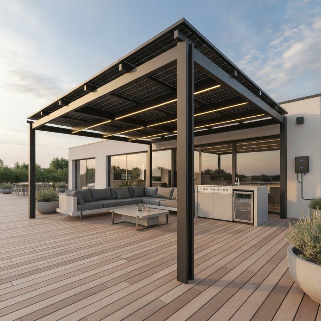 Featured image for Solar Pergolas Add Shade While Cutting Electric Bills