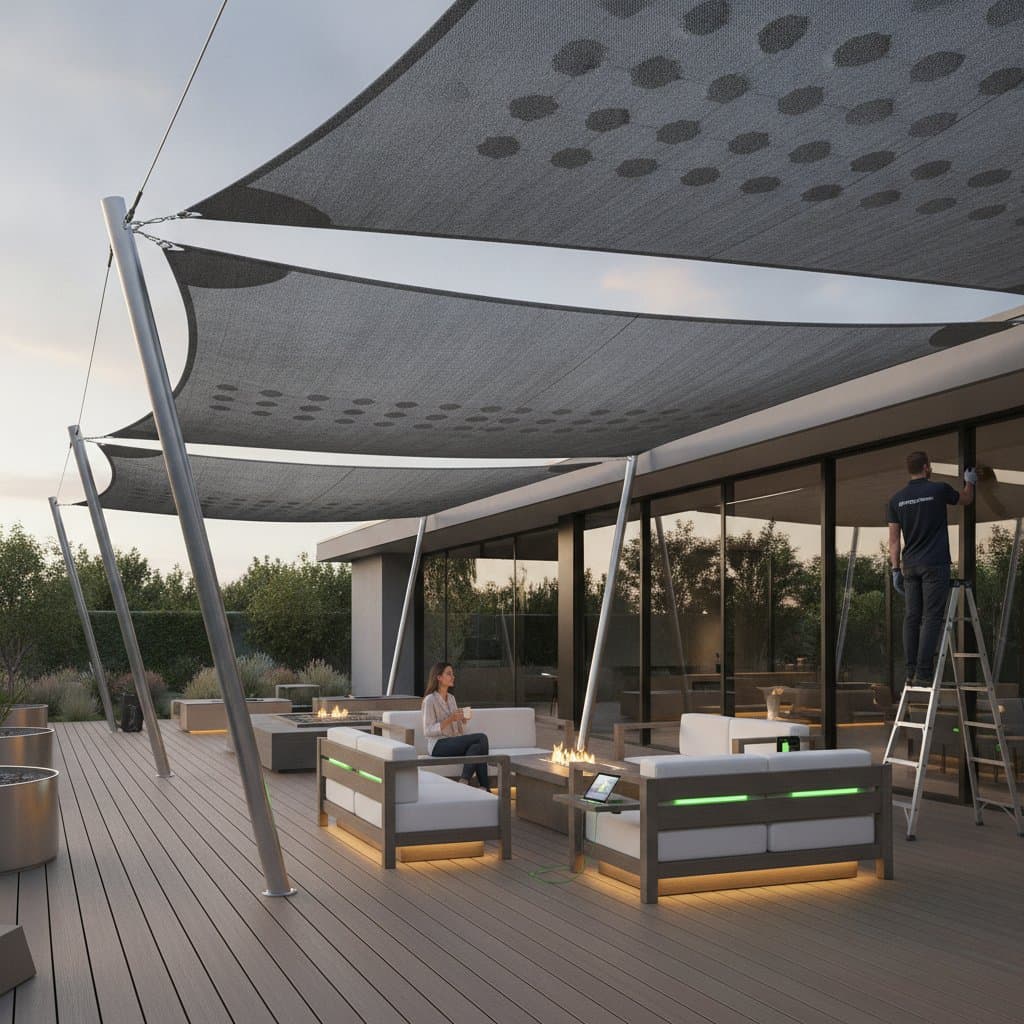 Featured image for Solar Shade Sails Generate Power While Cooling Your Deck