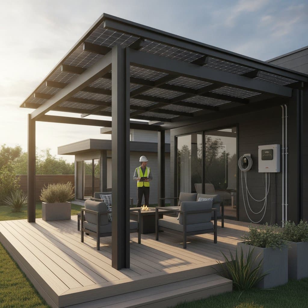 Featured image for Solar Pergolas Turn Deck Shade Into Clean Energy