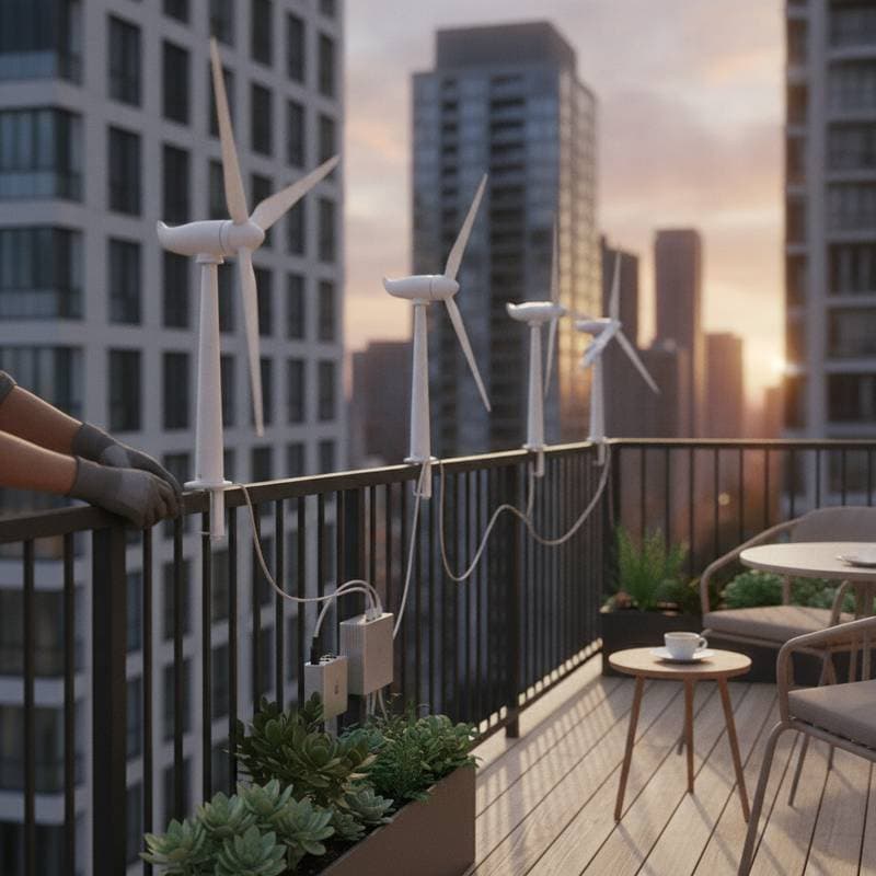 Featured image for Micro Wind Turbines Turn City Balconies Into Power Stations
